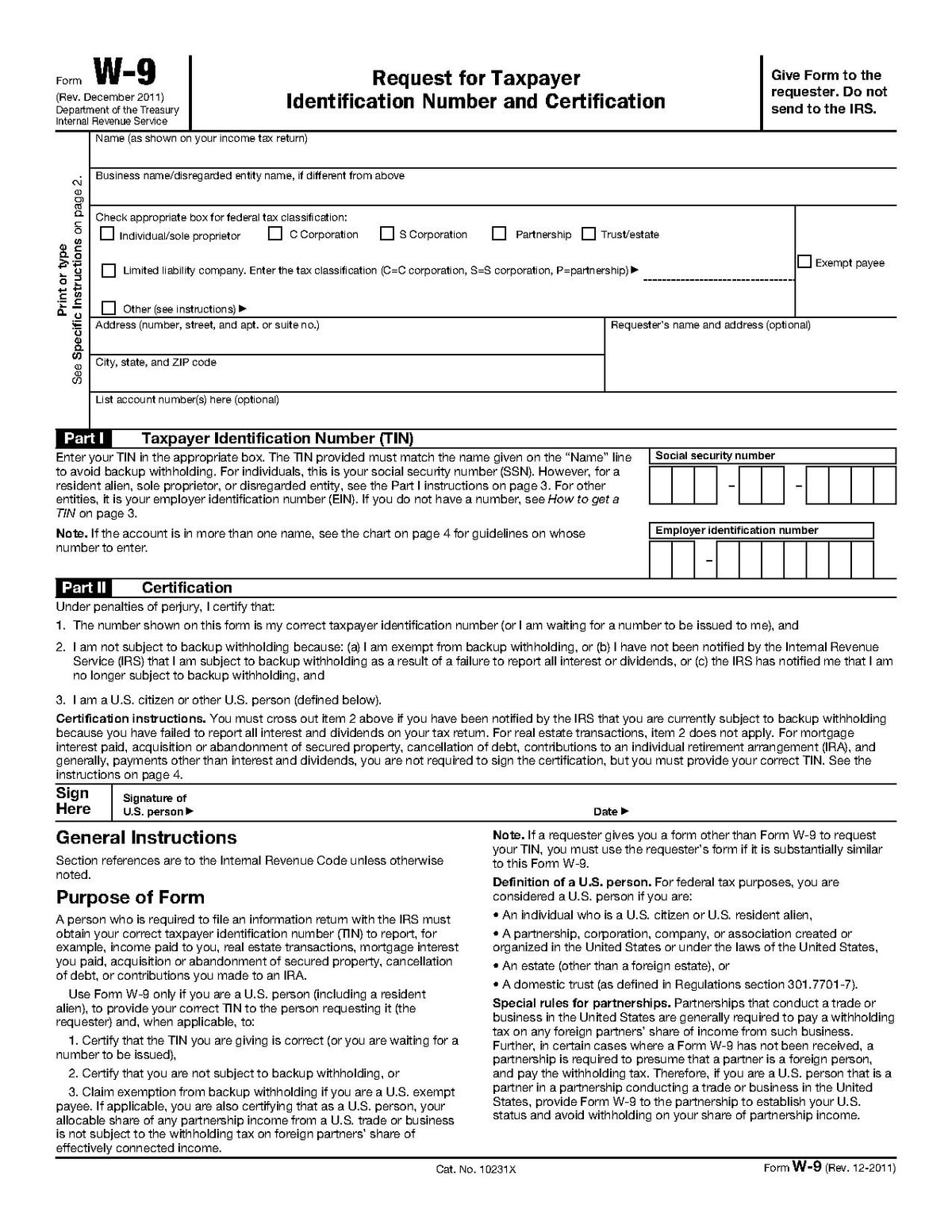 Company W9 Form 2025 - Behnam Layla