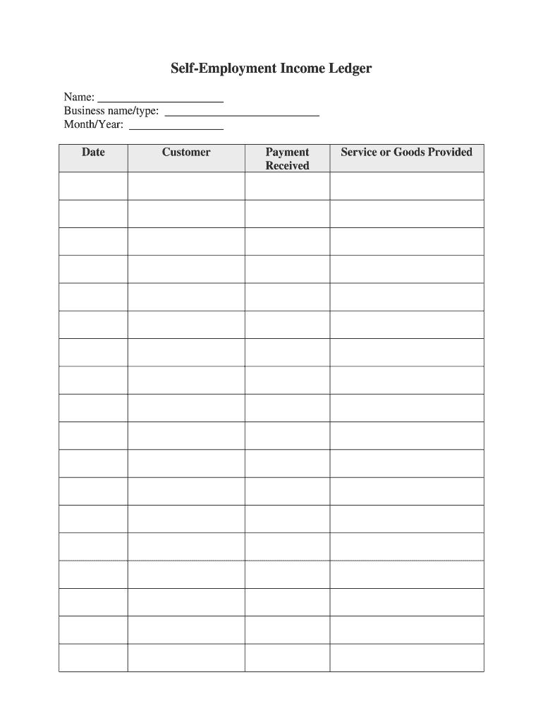 The Self Employment Ledger How To Start And Why It s Important