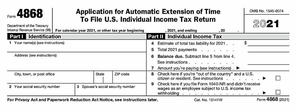 IRS Form 4868