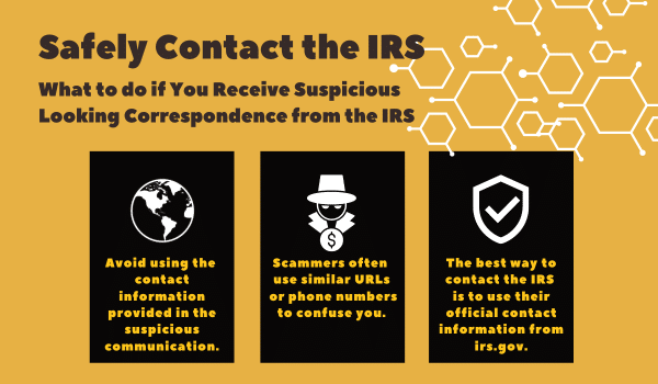 safely contact the irs