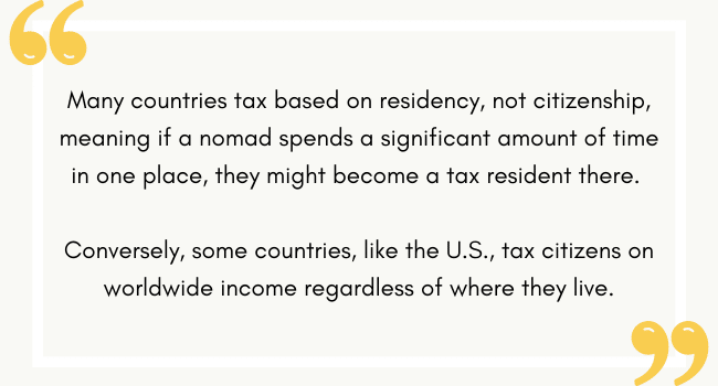 digital nomad tax implications