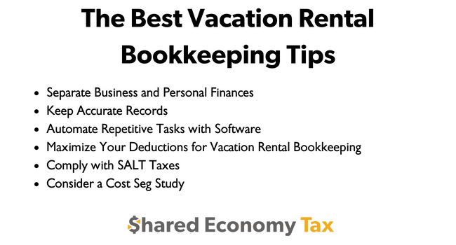 best vacation rental bookkeeping tips
