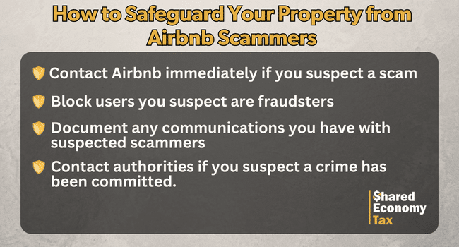 how to safeguard your property from airbnb scammers inforgraphic