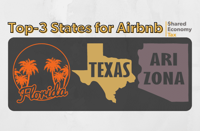 best states for airbnb infographic shared economy tax